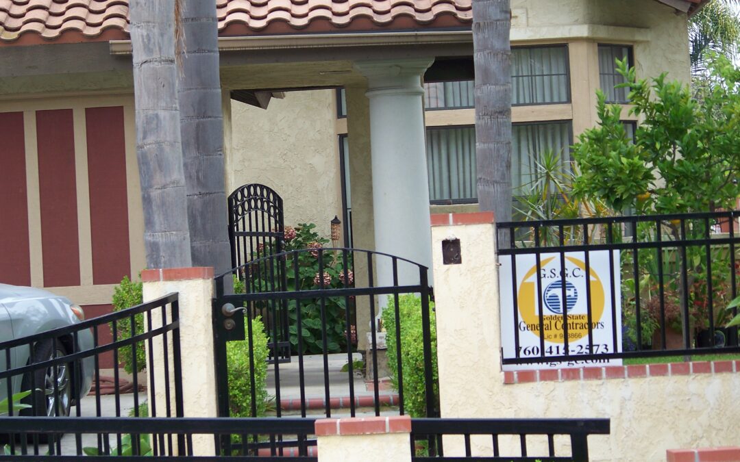 Encinitas, ca Retaining walls/ Wrought iron gates